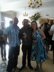 Steve England with Bristol naturalist Ed Drewitt writer and broadcaster and Miranda , Marine Biologist and presenter of BBC1 Coast show  at the awards ceremony